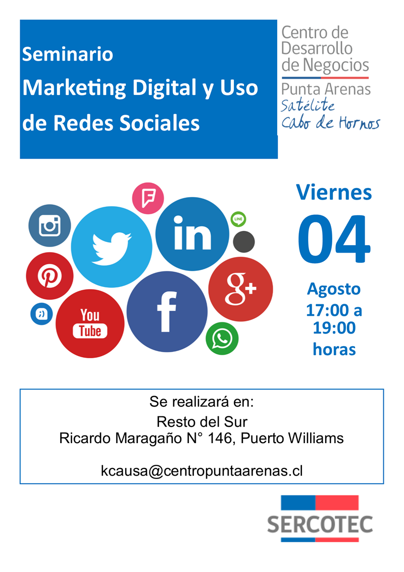 CENTRO DE DESARROLLO DE NEGOCIOS INVITA A PARTICIPAR EN EL SEMINARIO “MARKETING DIGITAL Y USO DE REDES SOCIALES”